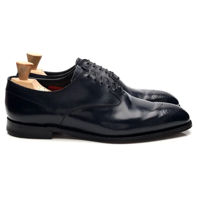 New & Lingwood oxford cuir bleu marine UK 10