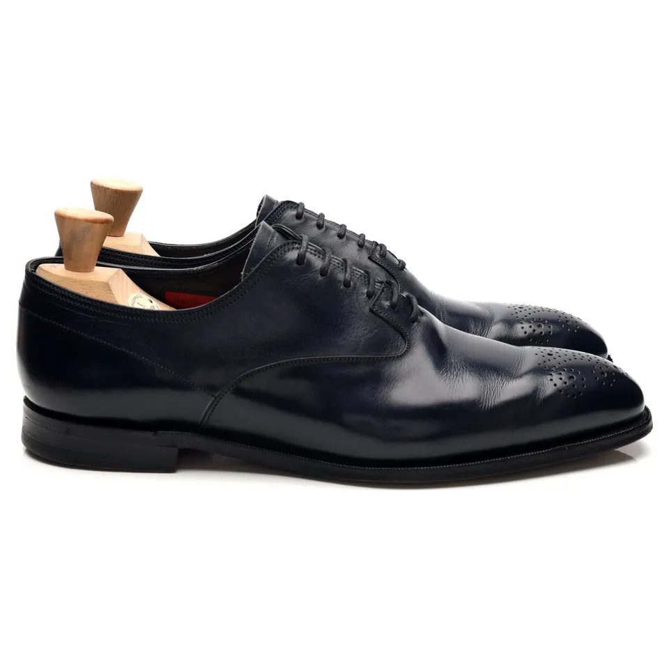 New & Lingwood oxford cuir bleu marine UK 10