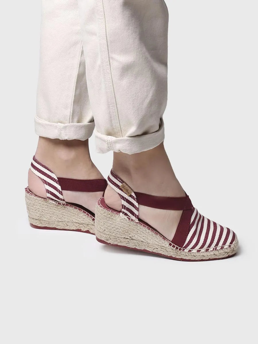 Toni Pons Terra-DD espadrilles compensées toile bordeaux