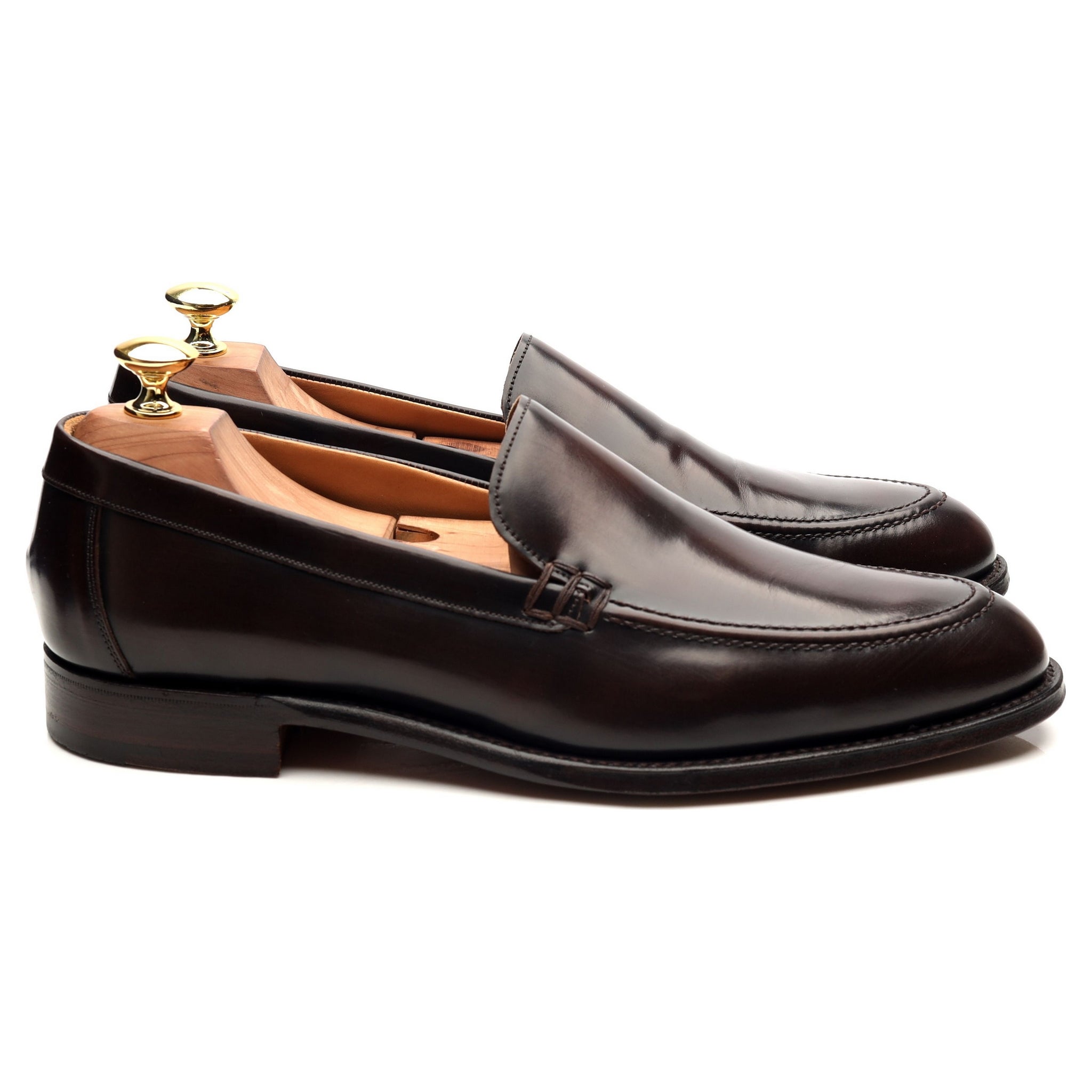 Cheaney Wilbur mocassins cuir marron foncé 8.5 UK
