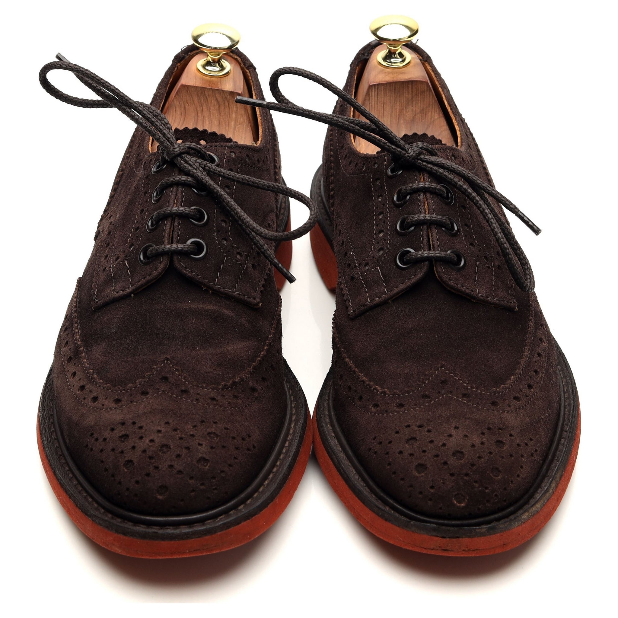 Tricker's Bourton derbies brogues daim marron 7 UK