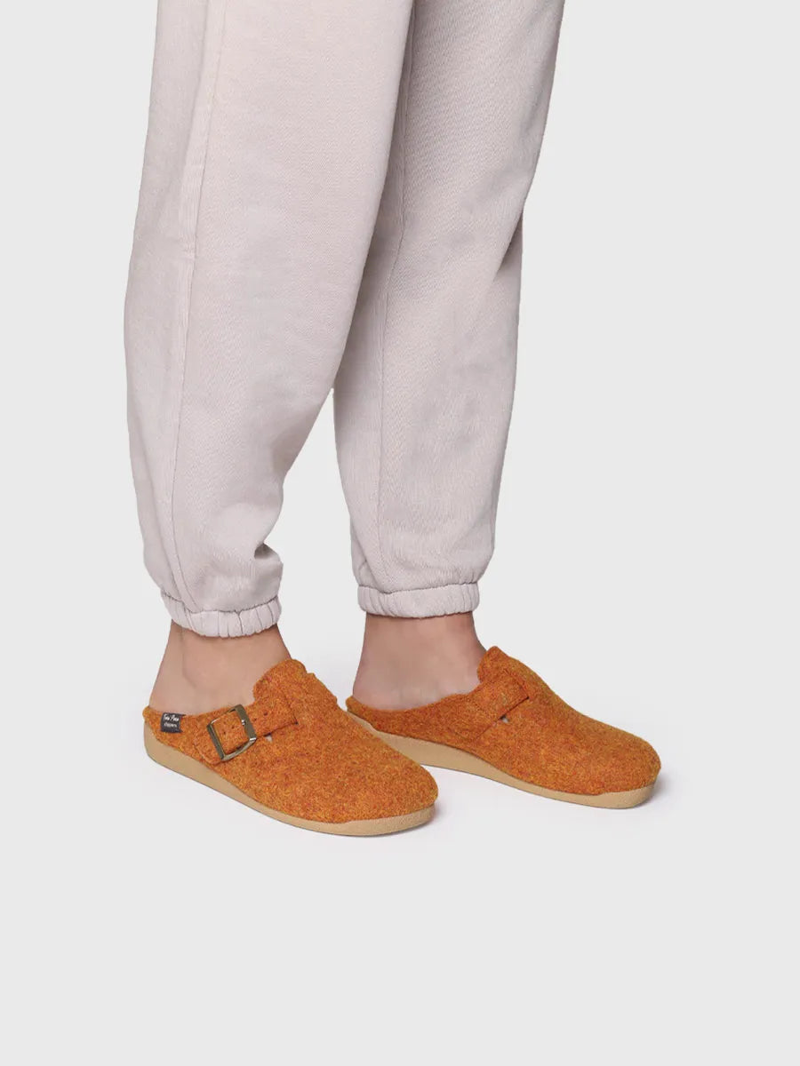 Toni Pons Mima-FP sabot feutre femme boucle orange