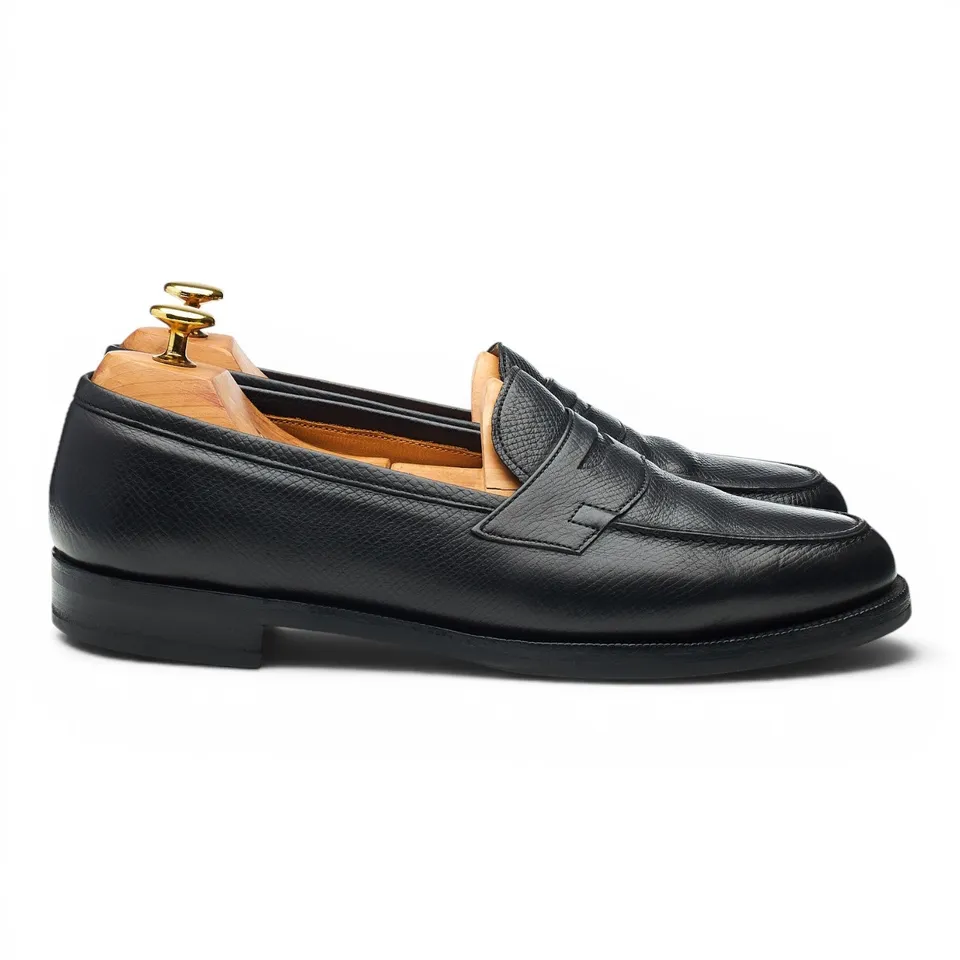 Edward Green Duke mocassin grain noir UK 8