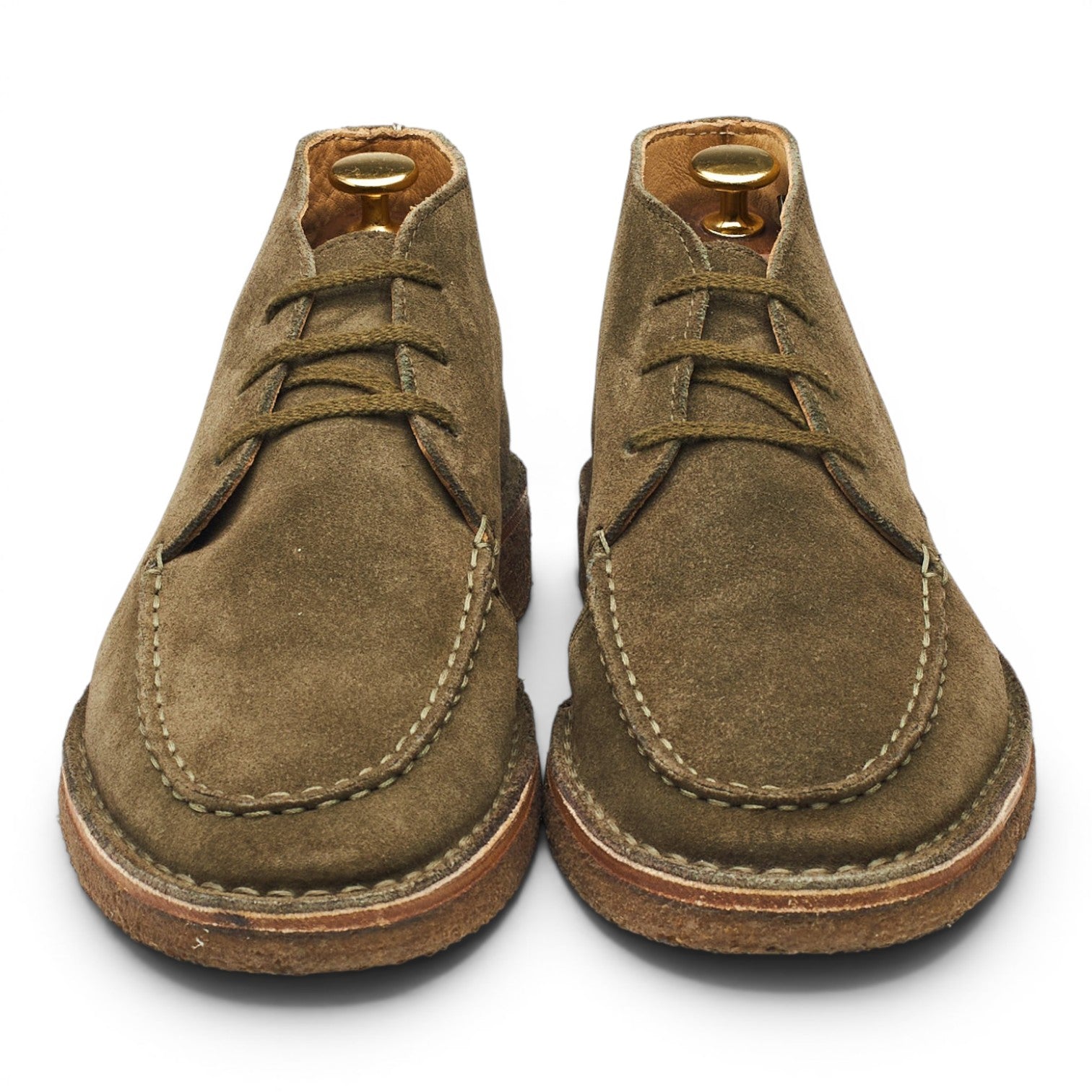 Drake's Crosby bottines chukka daim vert 7.5