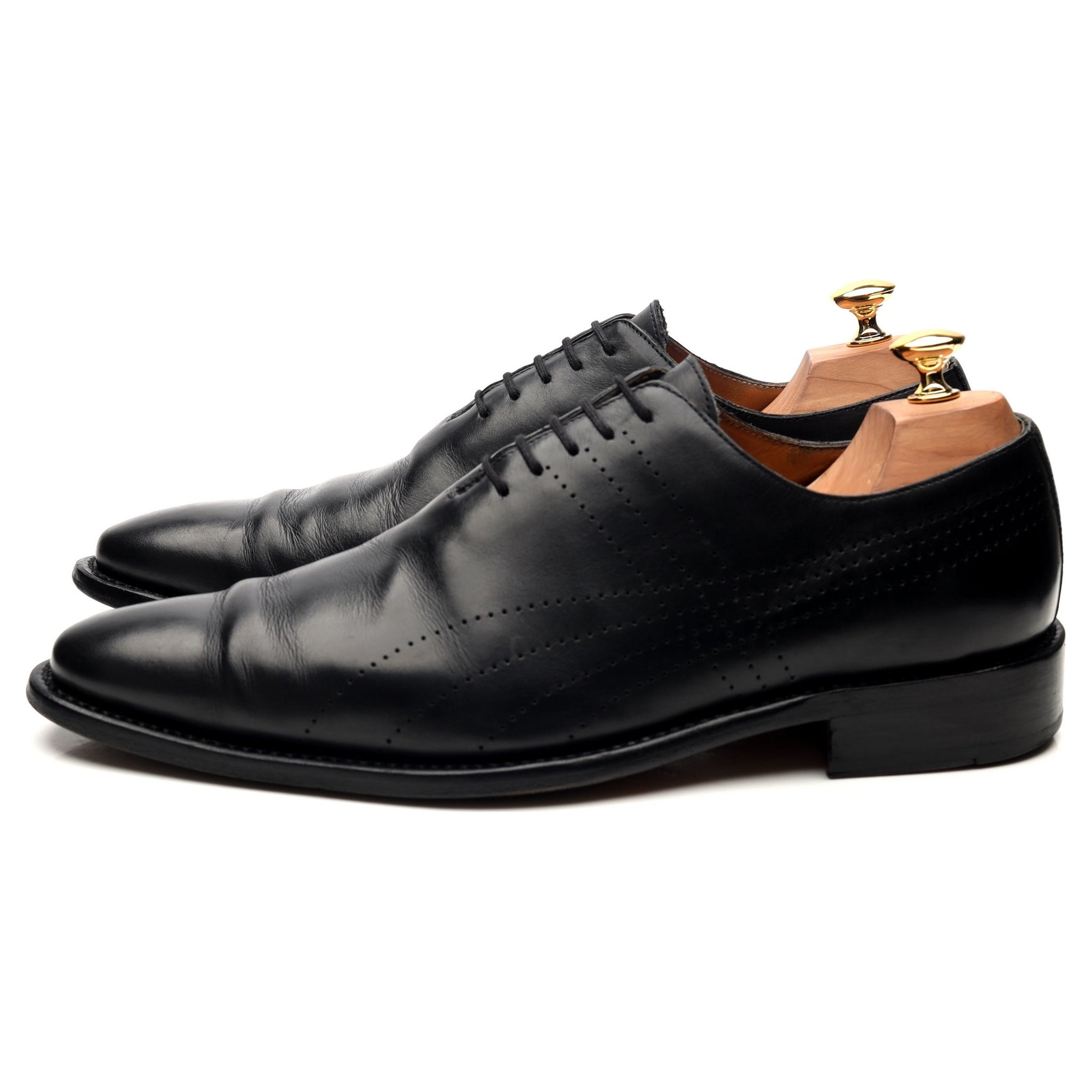 Ozwald Boateng richelieu wholecut cuir noir UK 9