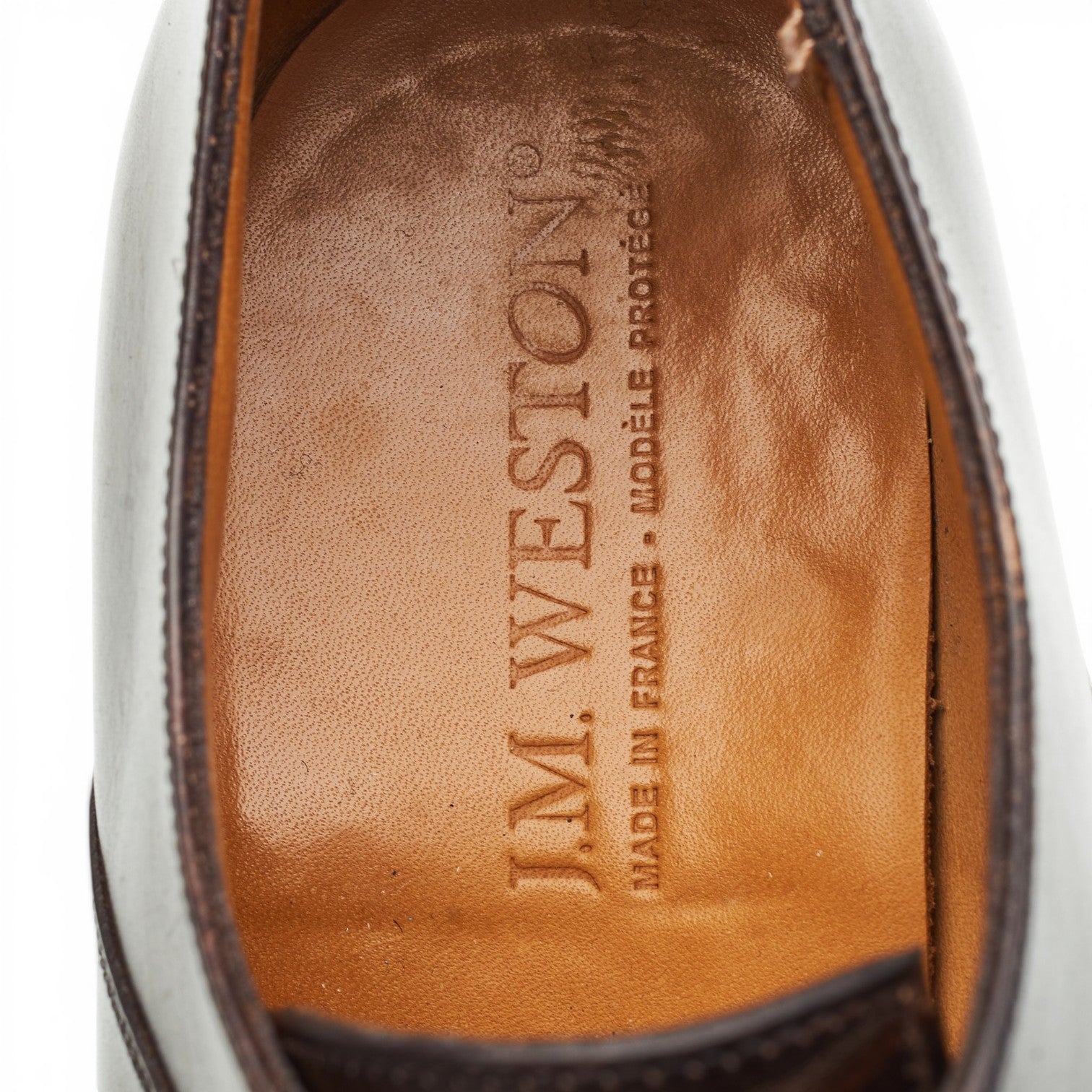 J.M. Weston 7 Oeillets richelieu cuir marron UK 7