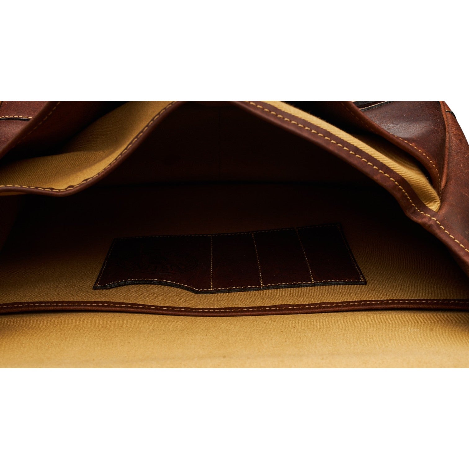 Tusting Small Clipper cartable cuir marron