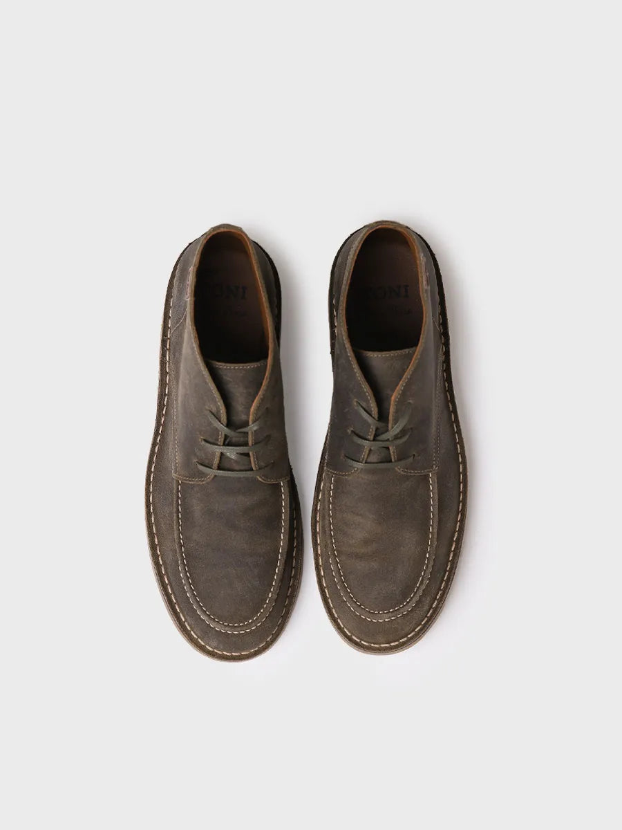 Toni Pons James-SW boots homme suède à lacets kaki