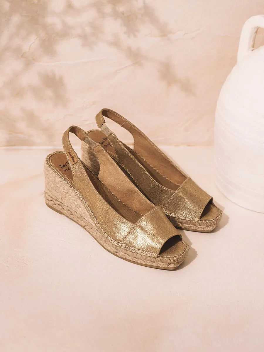 Toni Pons Fiore espadrilles compensées platine