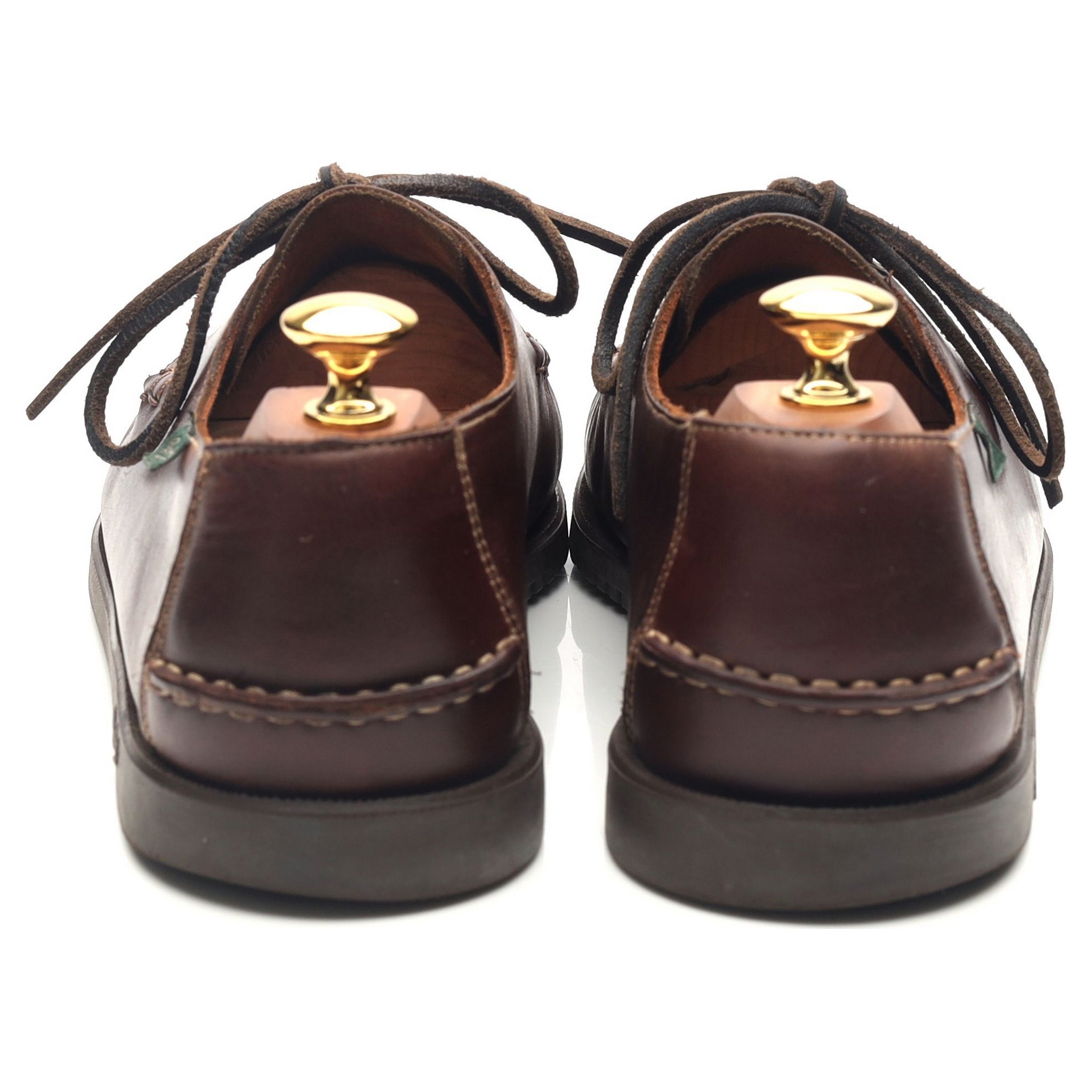 Paraboot chaussures bateau cuir marron foncé UK 9
