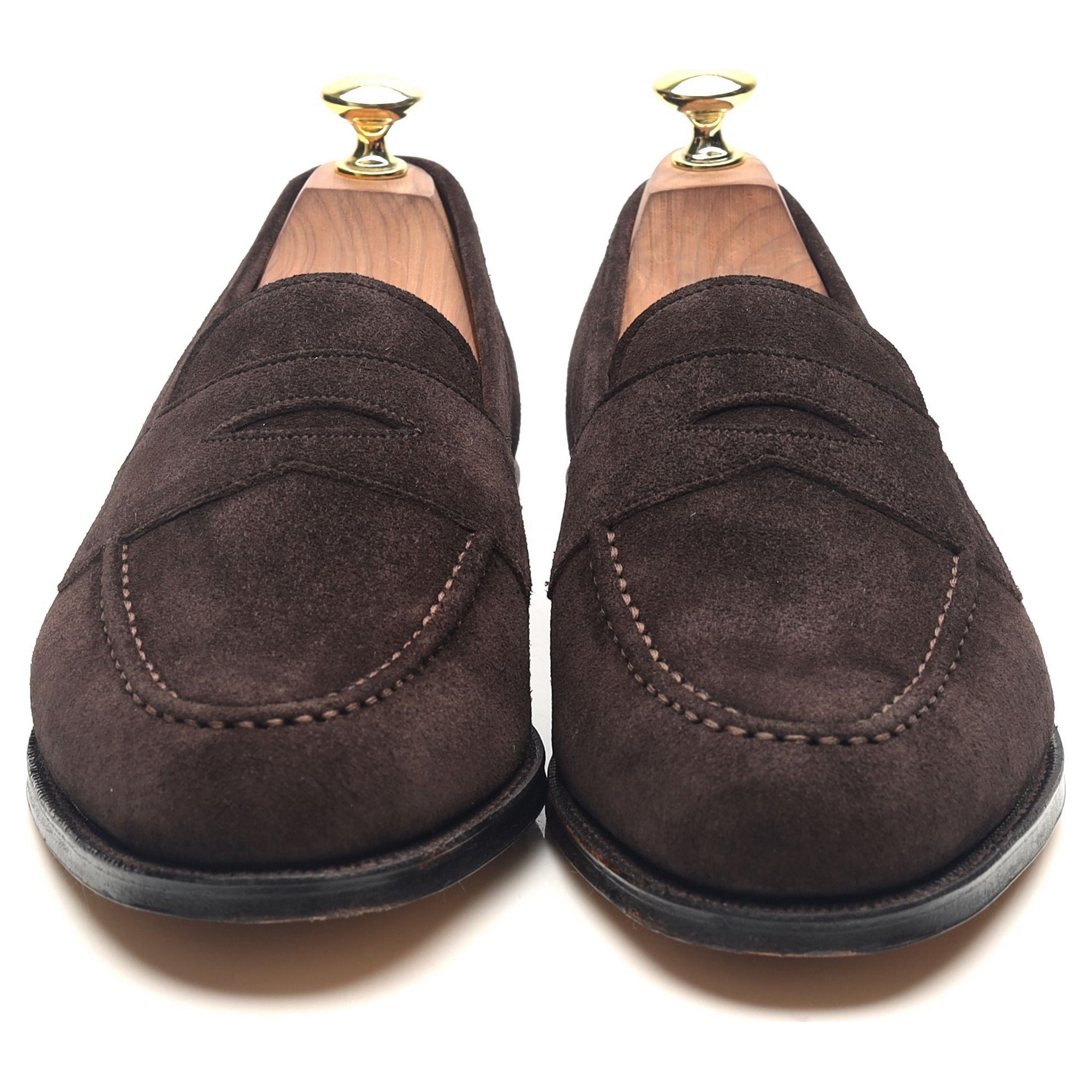 Cheaney Ebury mocassin daim marron foncé UK 7.5