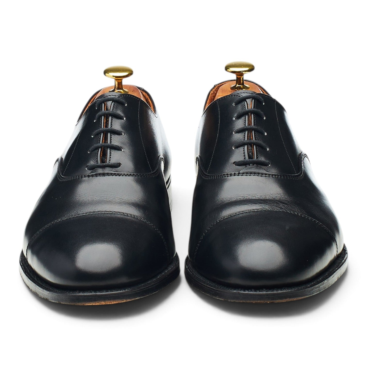Tricker's Richelieu vintage cuir noir 8 G