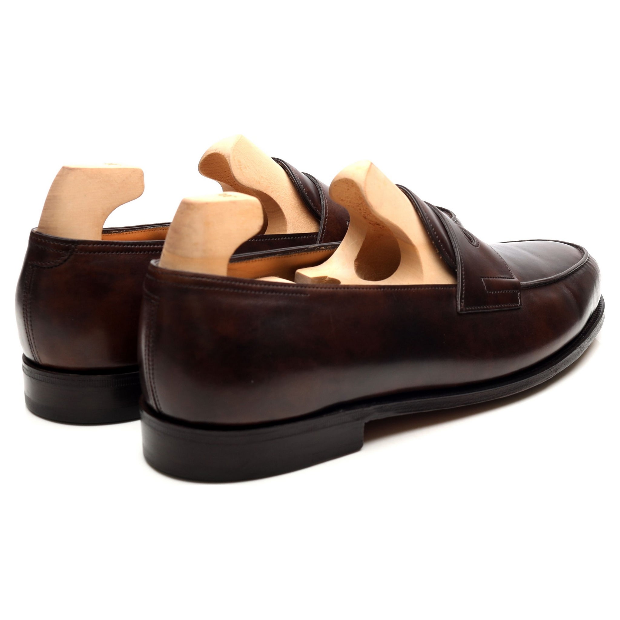 John Lobb Lopez mocassin cuir musée marron UK 8.5