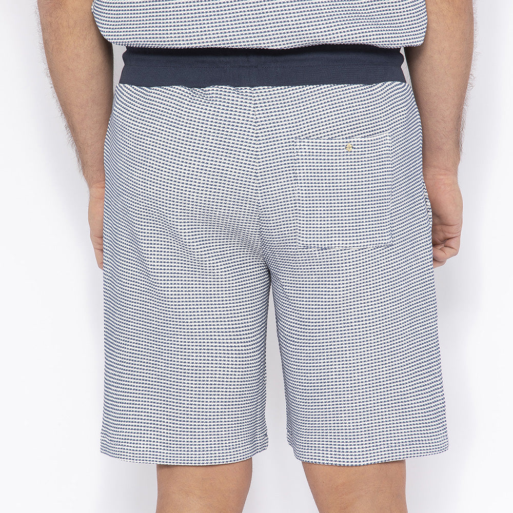 Rivieras Salgados short bicolore bleu coton