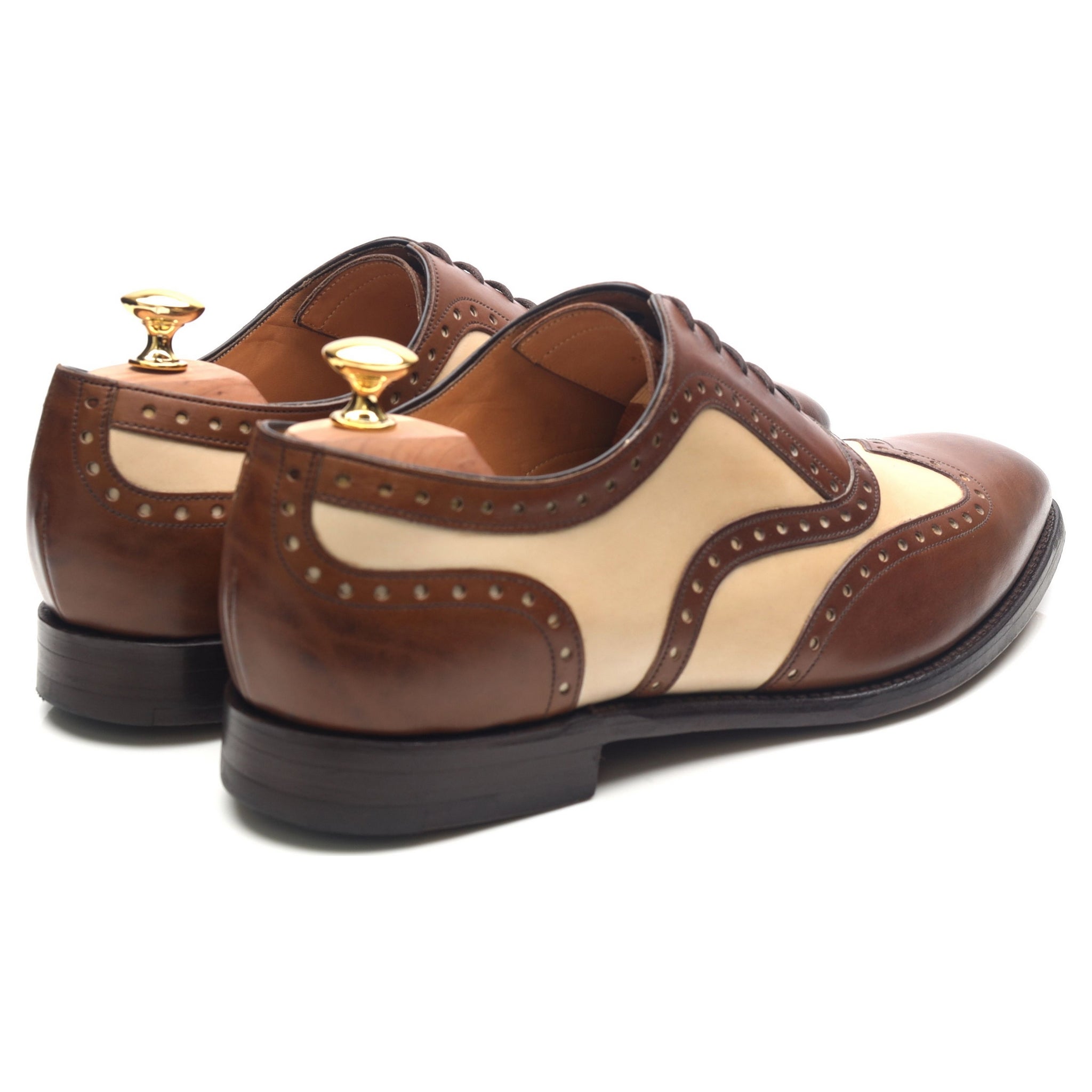 Barker Cambridge richelieu cuir marron beige UK 11