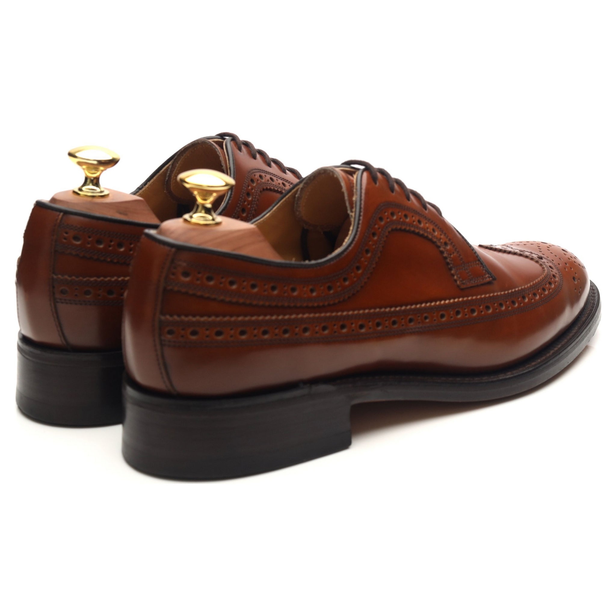 Barker derby cuir marron clair UK 8 brogue