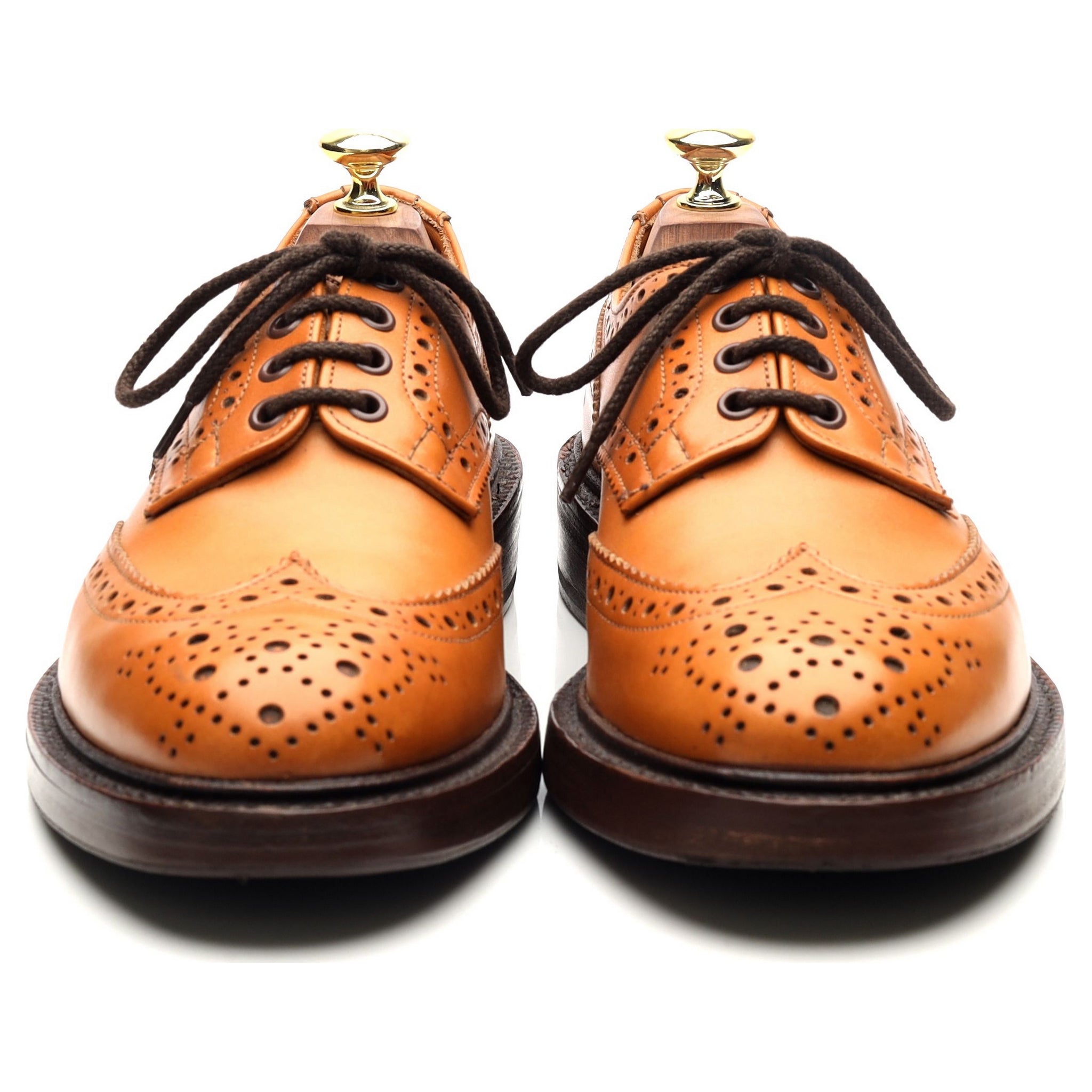 Tricker's Bourton derby cuir marron 7 UK brogue