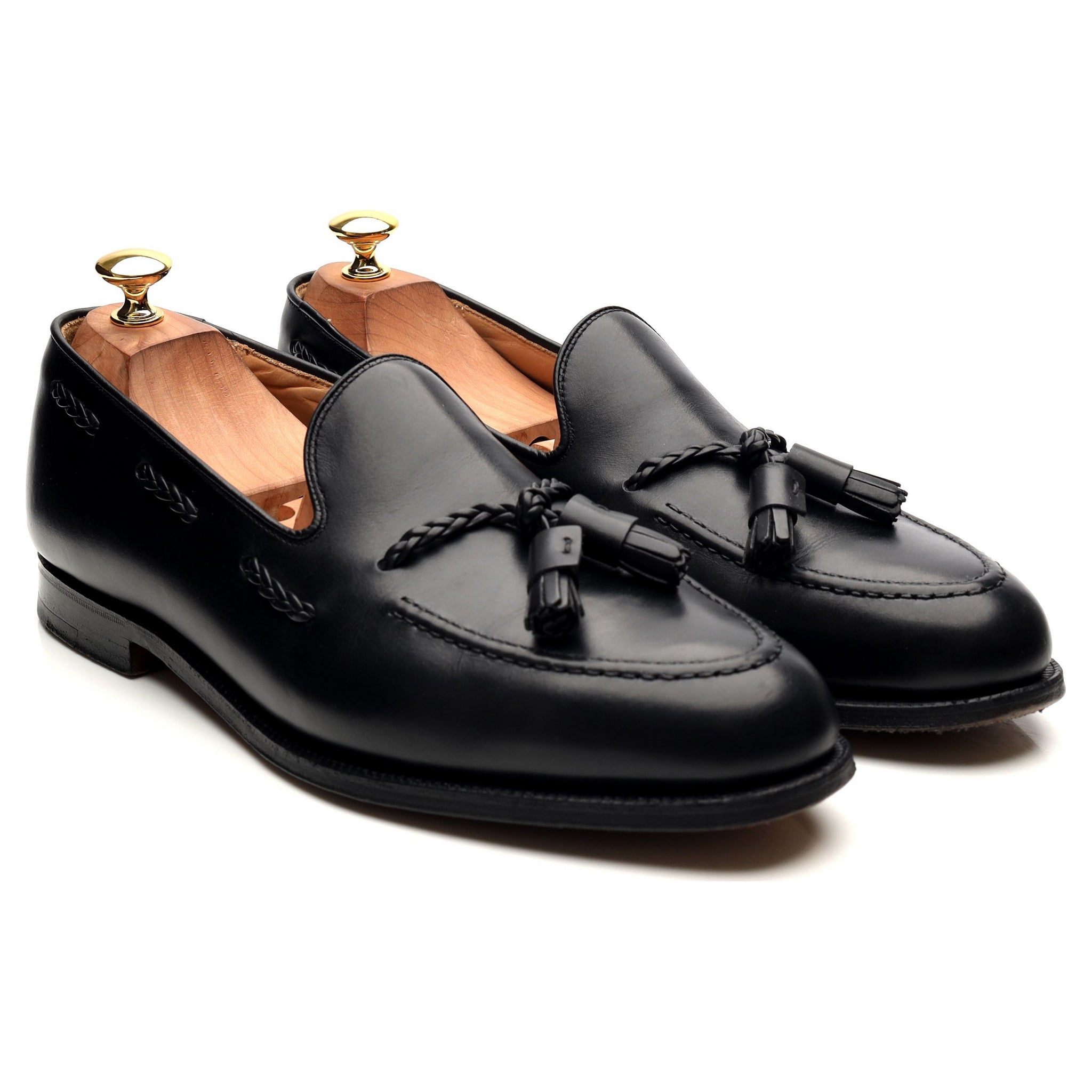 Crockett & Jones Langham mocassins cuir noir UK 10.5