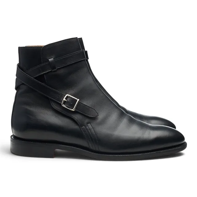 John Lobb Abbot bottes cuir noir pointure UK 8