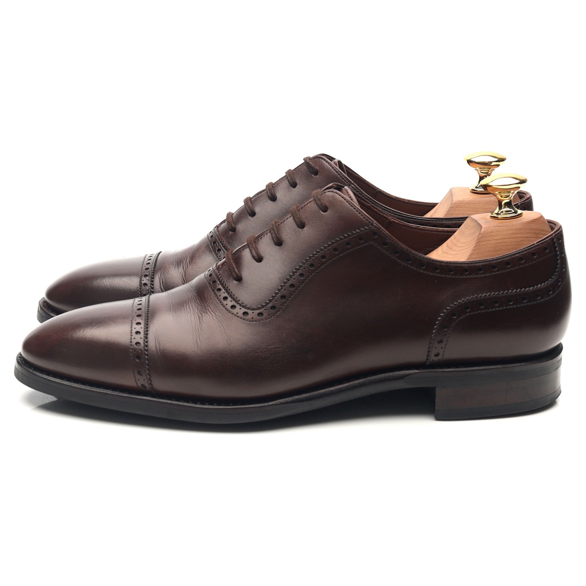 TLB Mallorca Artista oxford cuir marron foncé UK 7