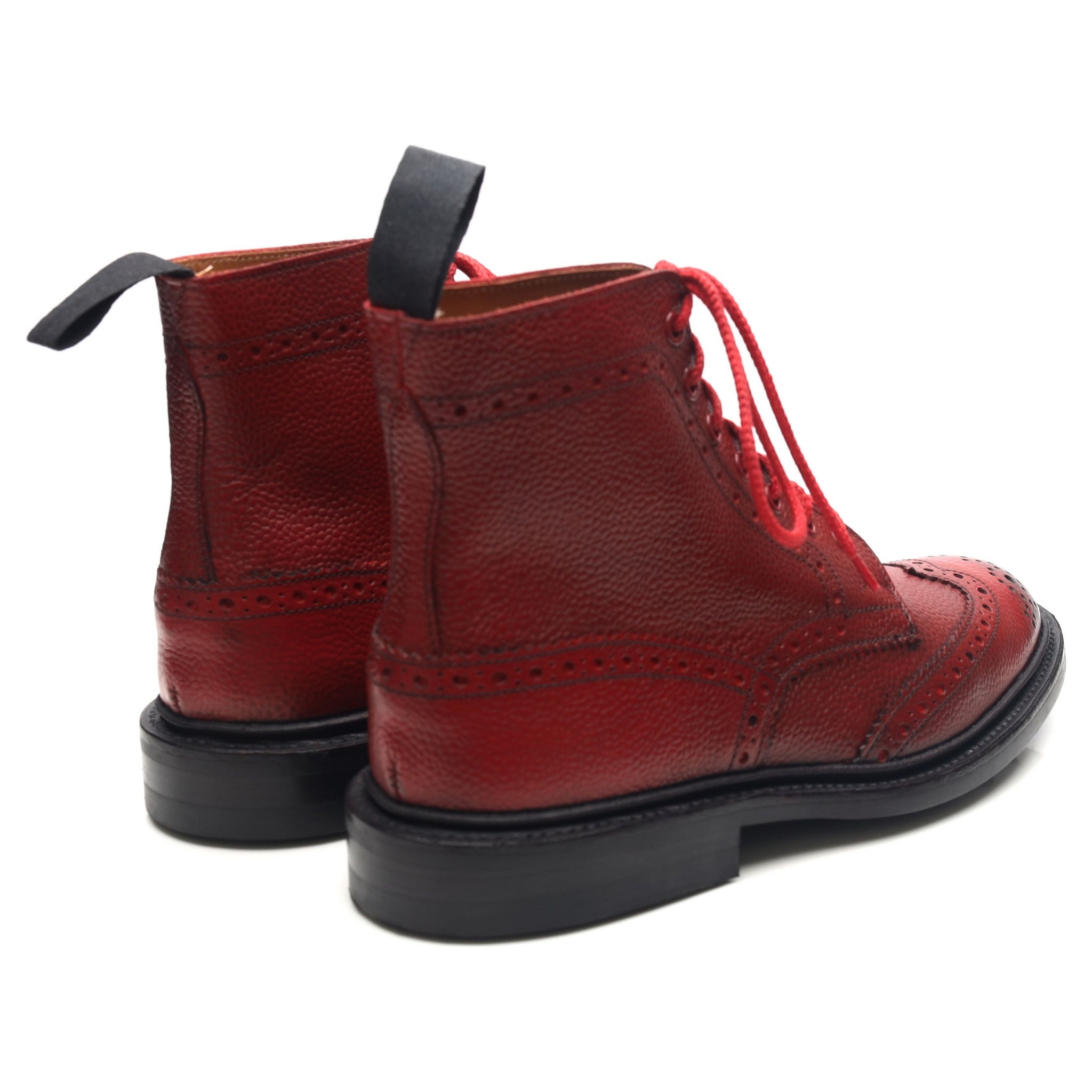 Tricker's Stow Bottes Brogues Cuir Rouge Dainite UK 6.5