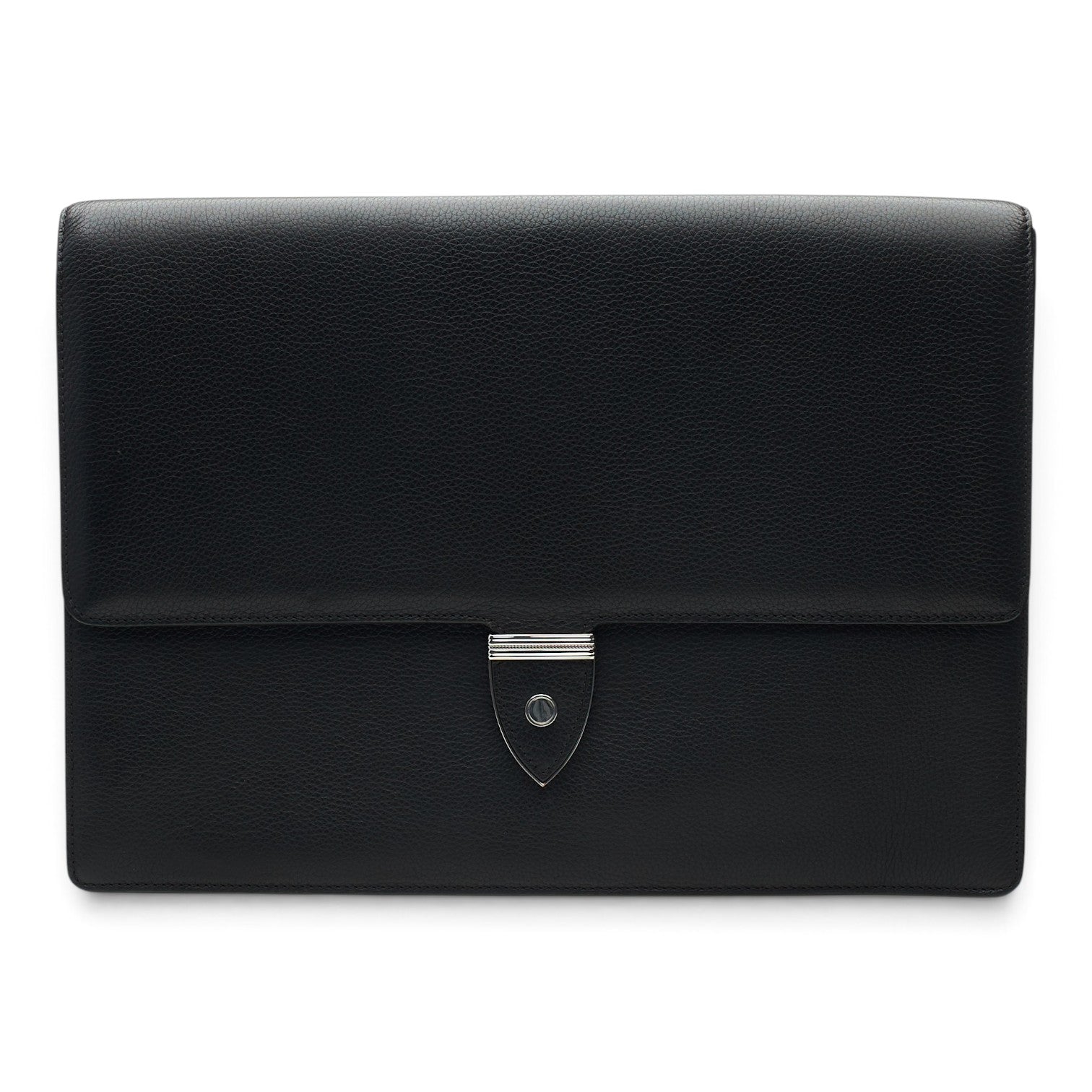 Porte-documents Gieves & Hawkes cuir grainé noir 14 pouces