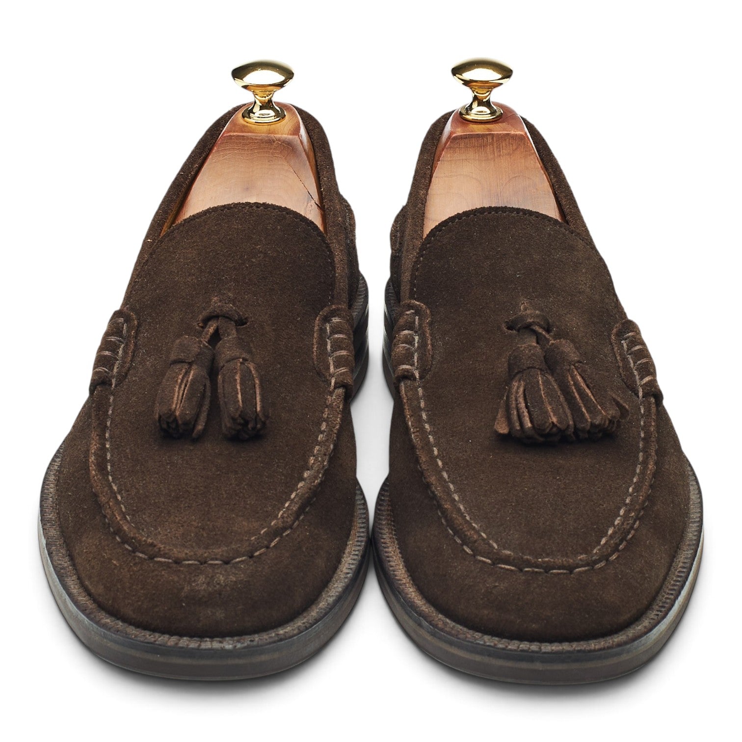 Jones Bootmaker mocassins glands daim marron UK 8