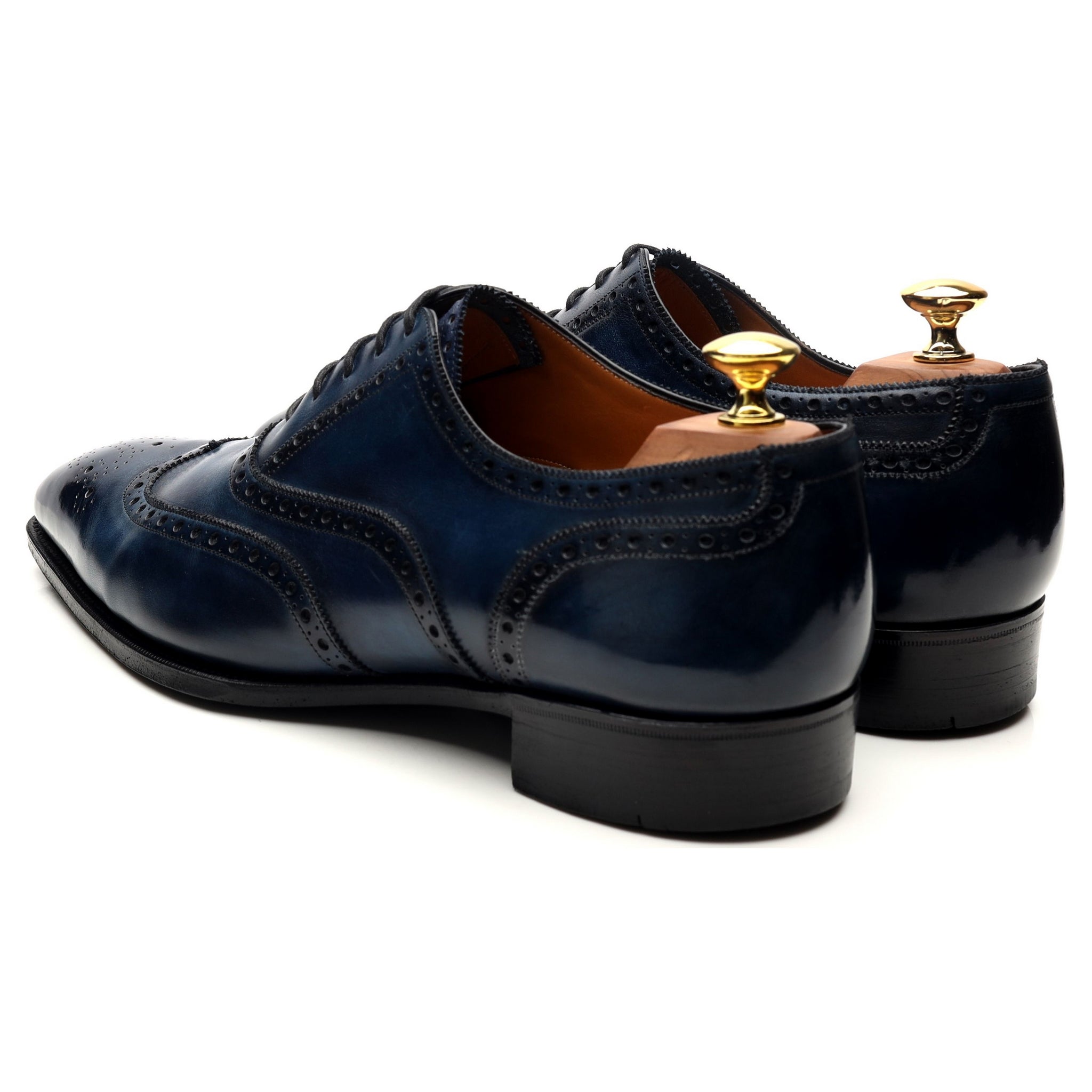 Gaziano & Girling Rothschild richelieu cuir bleu UK 8,5