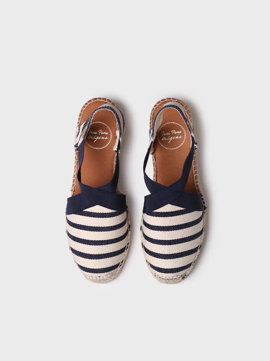 Toni Pons Vinaros espadrilles compensées rayées vegan