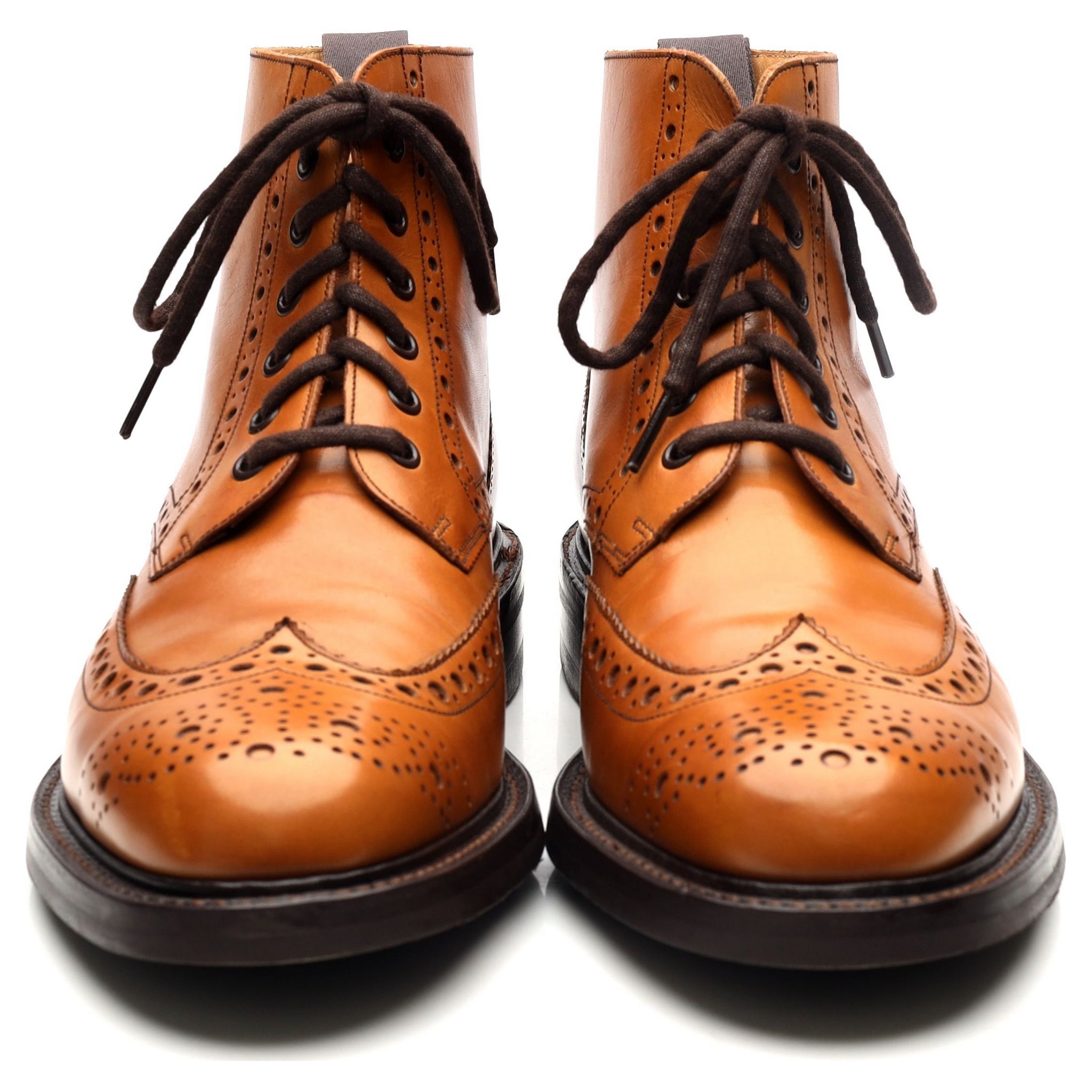 Barker Harrison boots cuir marron UK 9 semelle gomme