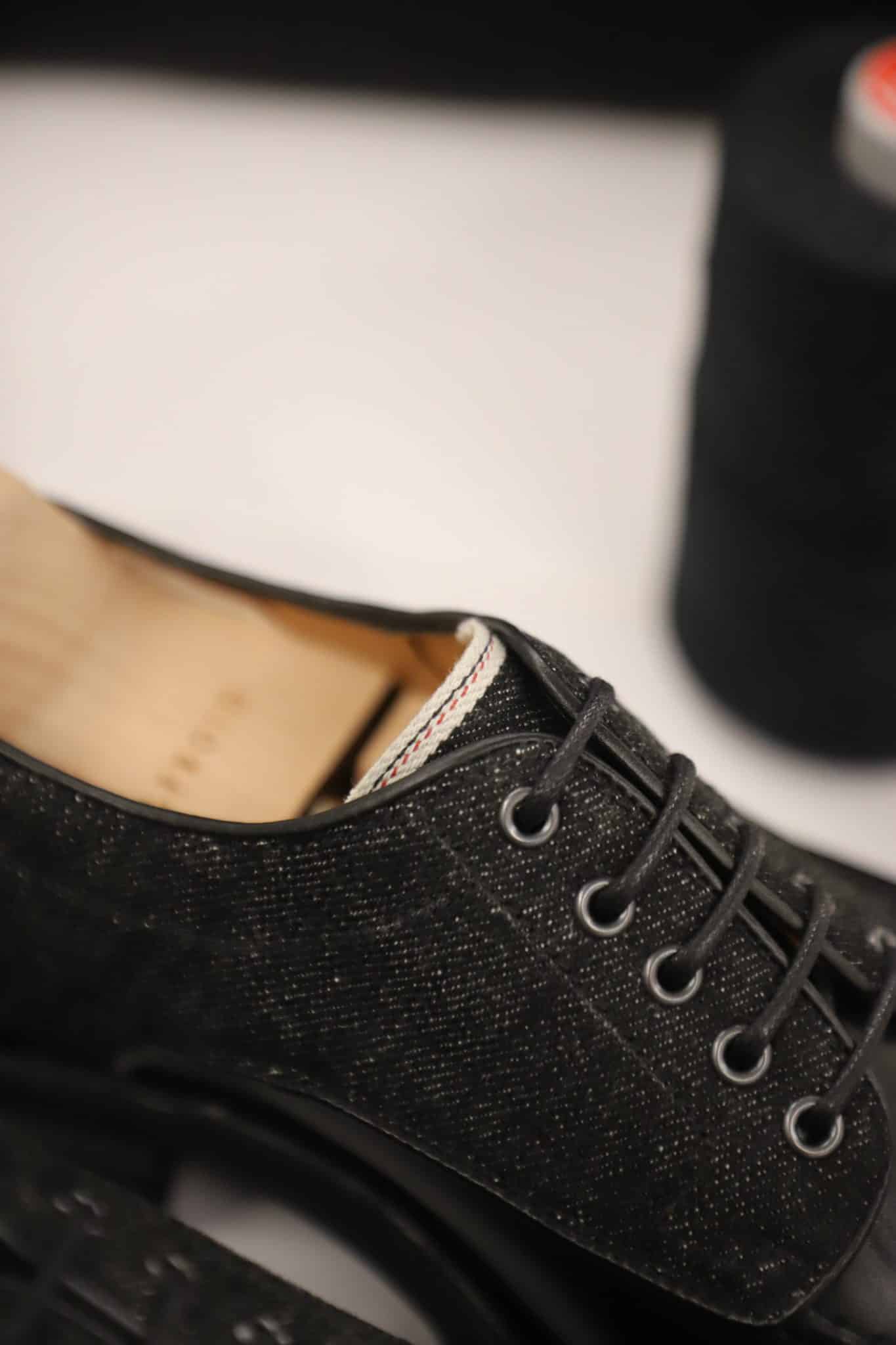 Malfroid Reserve Defender derbies denim selvedge