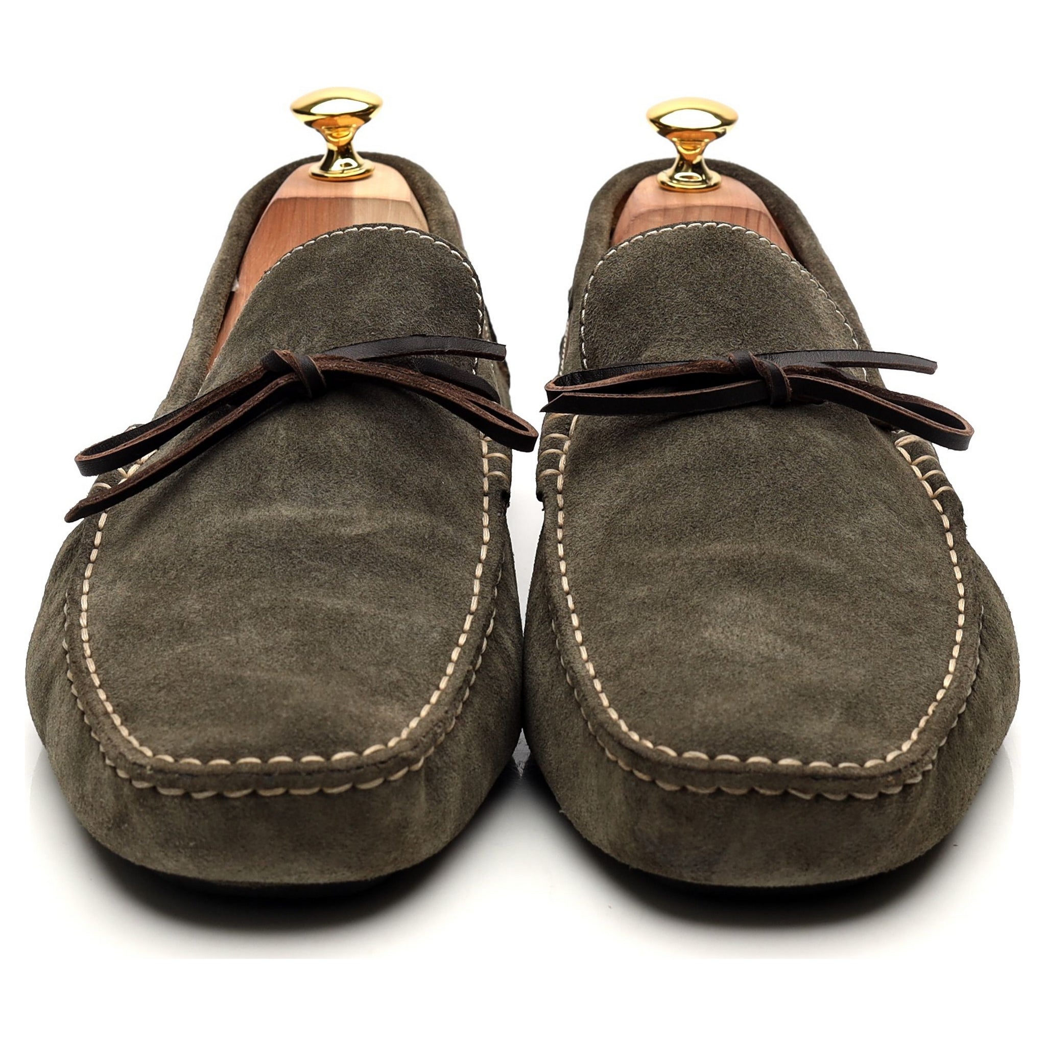 Crockett & Jones Napoli mocassins daim vert UK 11