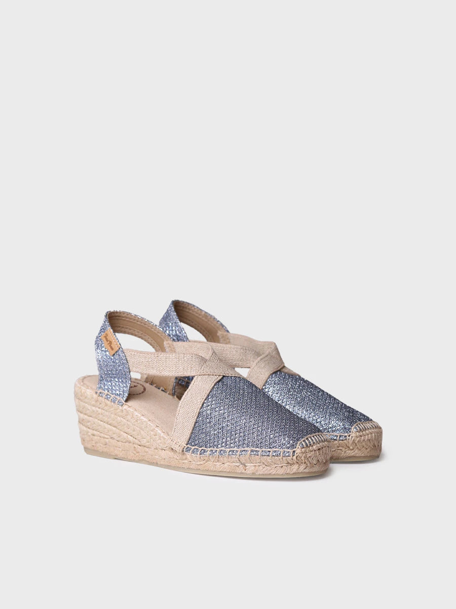 Toni Pons Triton espadrilles compensées brillantes vegan 6 cm