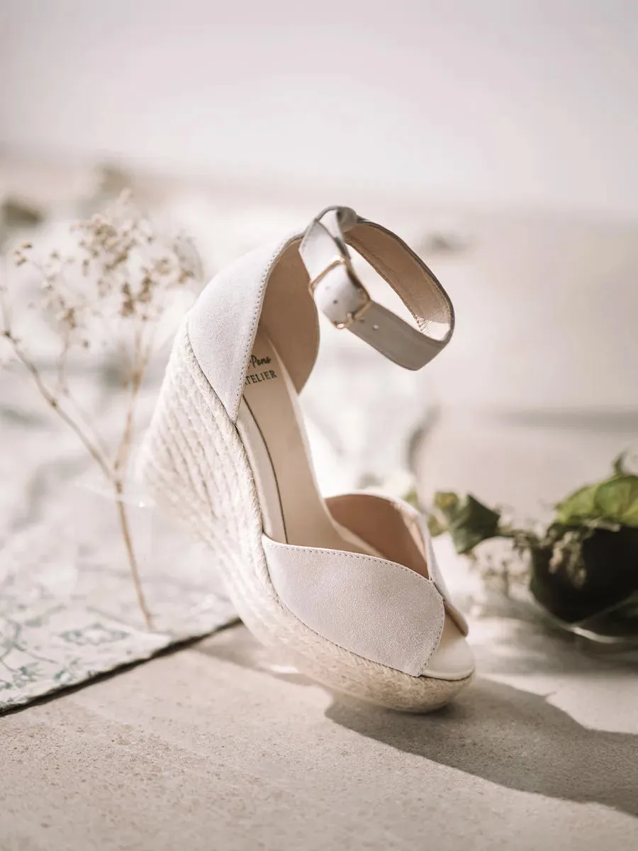 Toni Pons Patricia espadrilles compensees blanches mariee