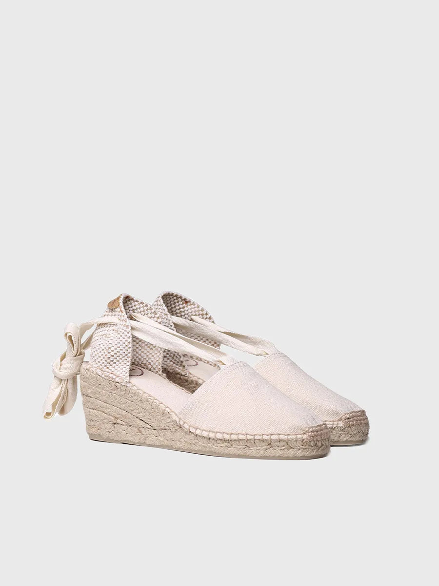 Toni Pons Valencia espadrille femme écru lacets vegan