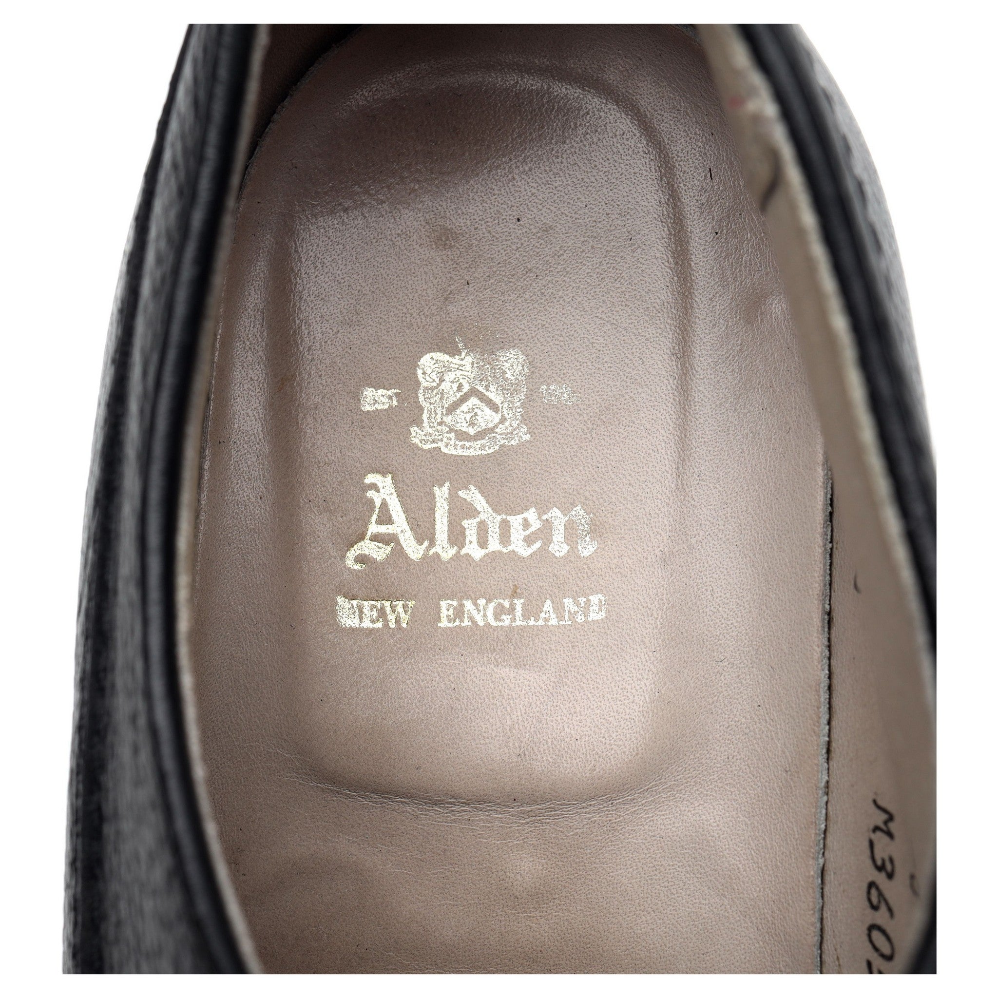 Alden M3605 derby cuir grainé noir pointure UK 7