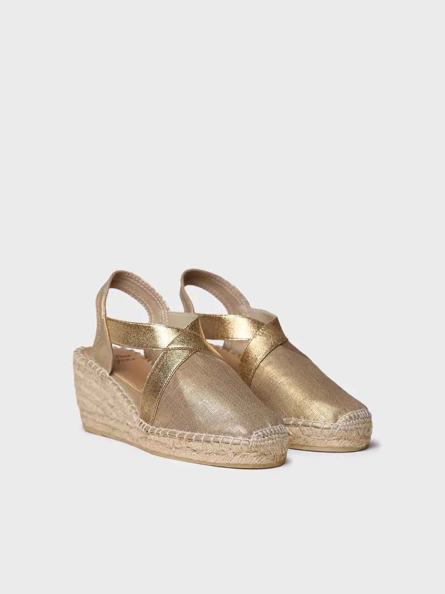 Toni Pons Fabi espadrille compensée platino vegan