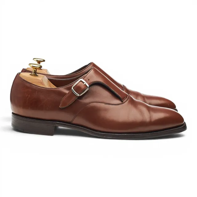 Edward Green Oundle monk cuir marron UK 7.5