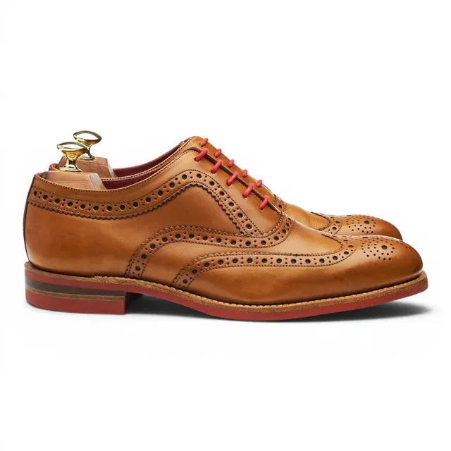 Herring Redbridge Oxford Brogue Cuir Tan 7.5