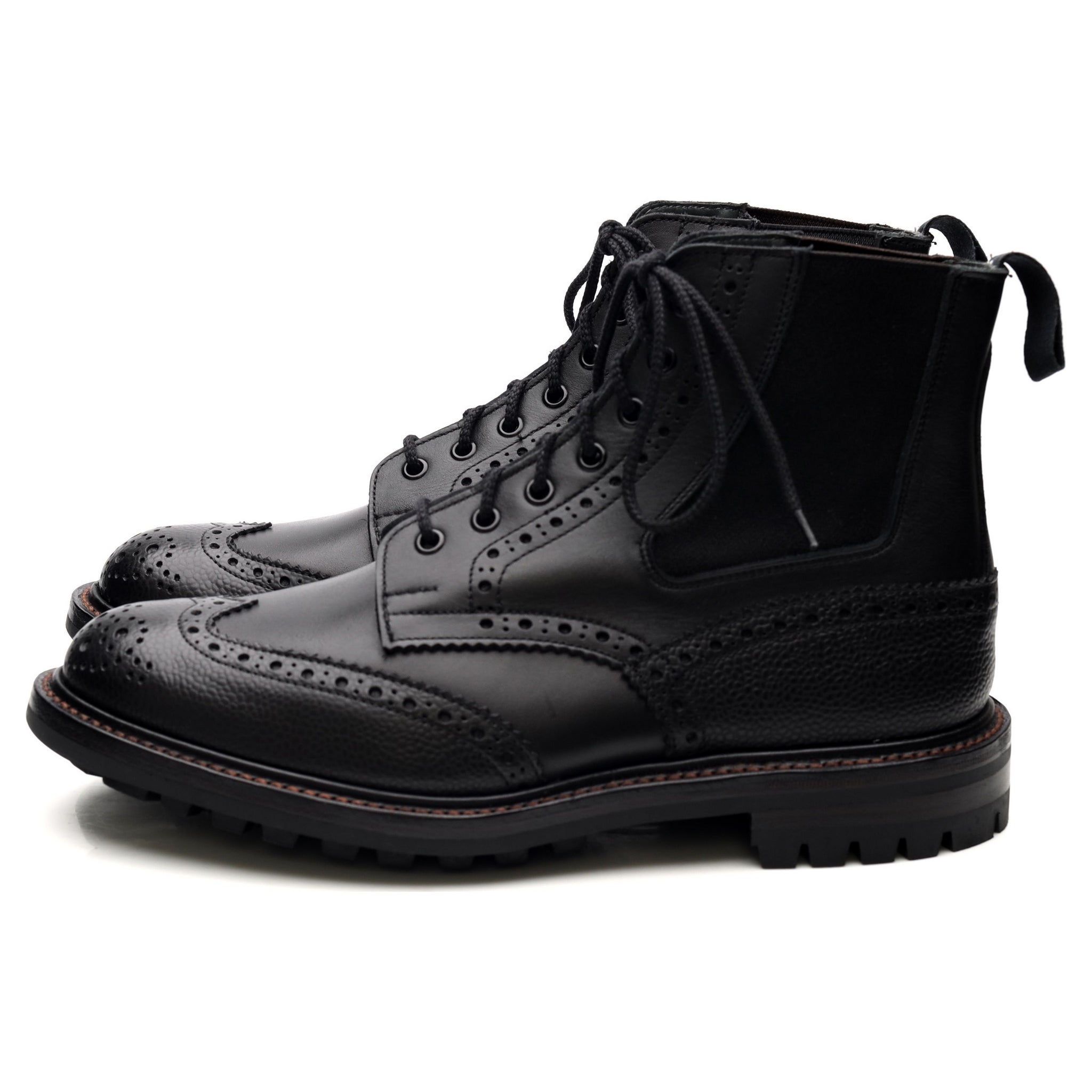 Tricker's Ellis boots cuir noir grainé UK 9