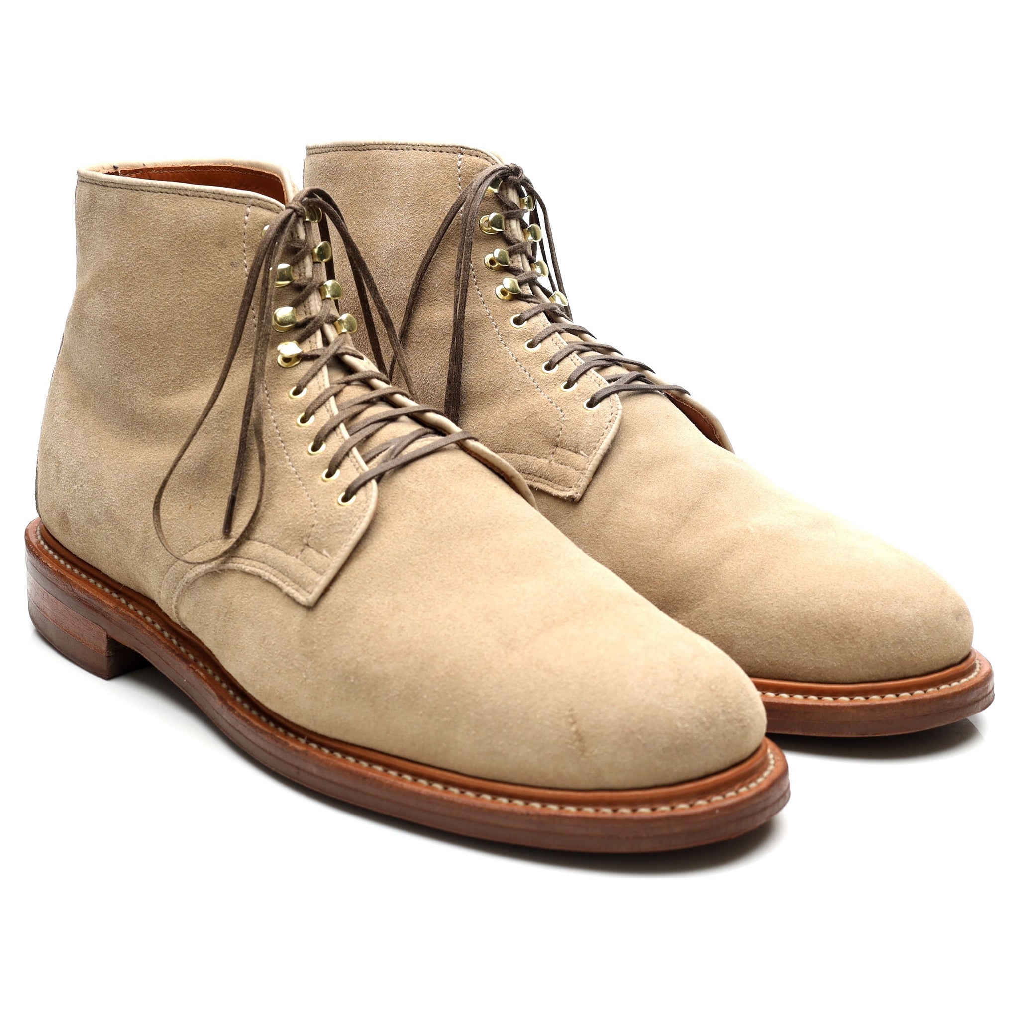 Viberg Service Boots bottines daim beige UK 11
