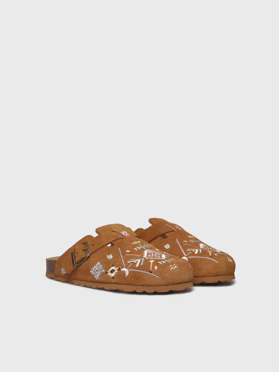 Toni Pons Gemina-BQ sabot cuir brodé boucle