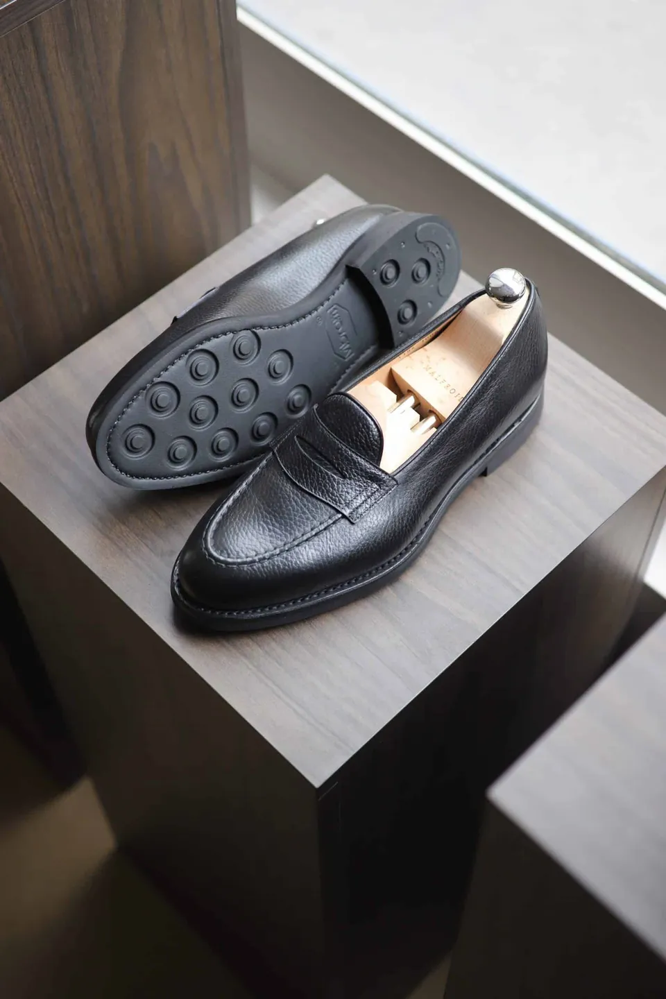 Malfroid Newport mocassins cuir grainé semelle Vibram