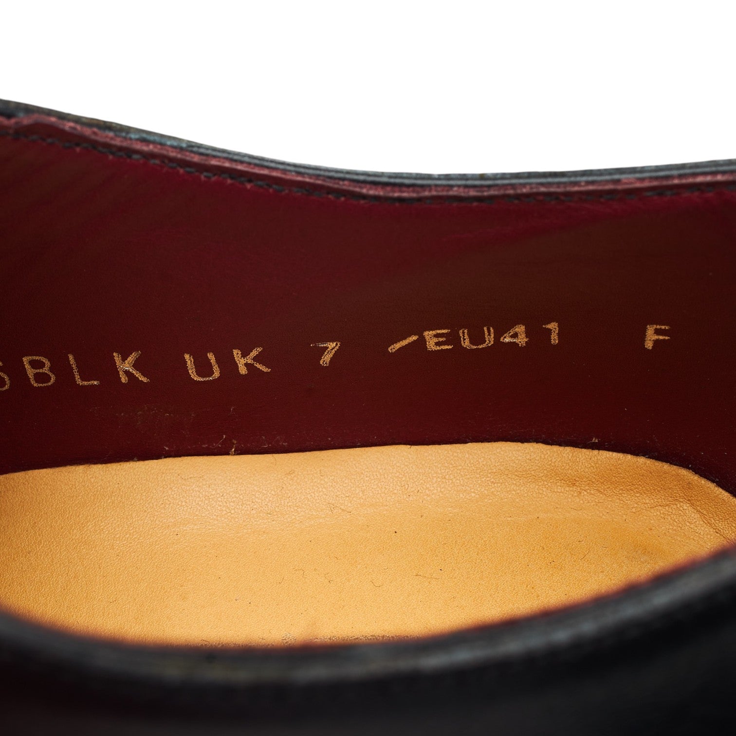 Barker MC226 oxford cuir noir UK 7 wholecut