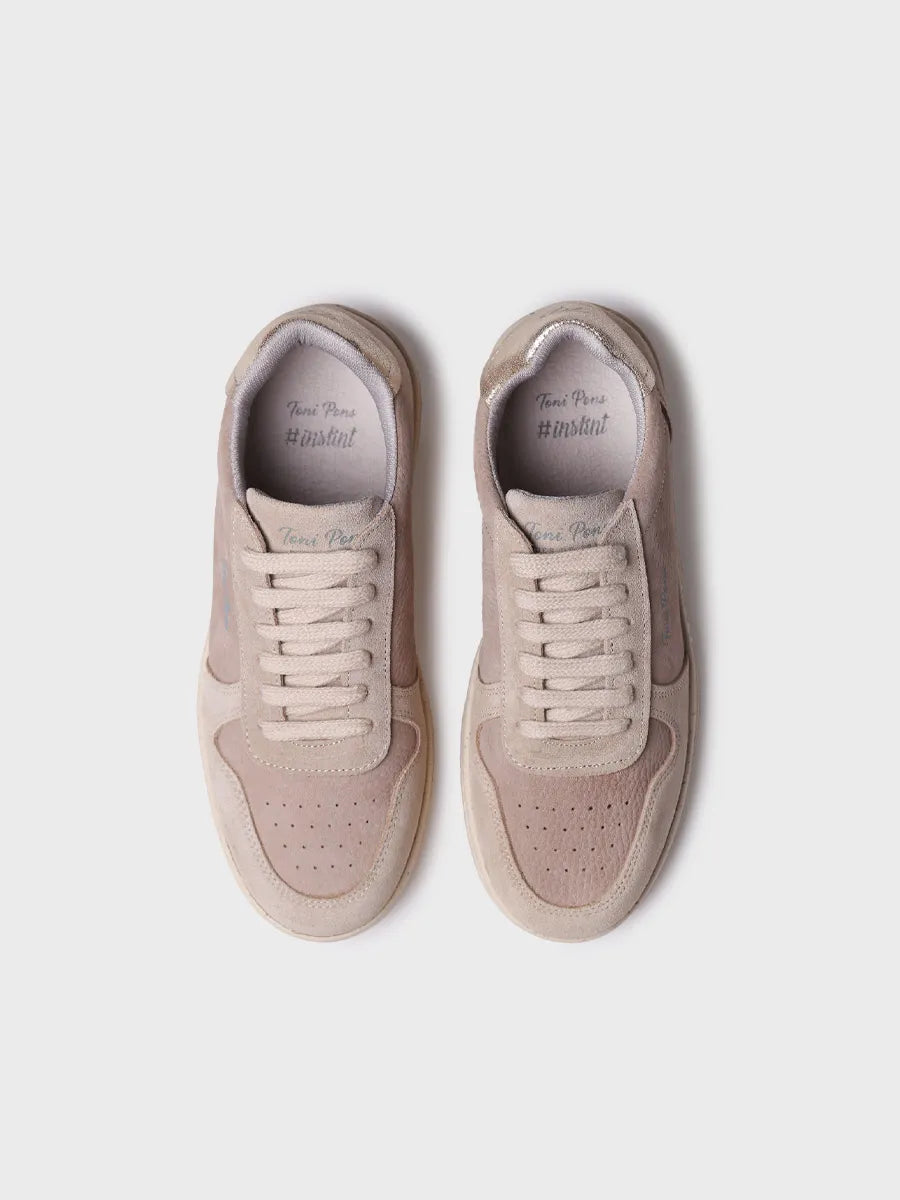 Toni Pons Atenea baskets daim cuir pierre