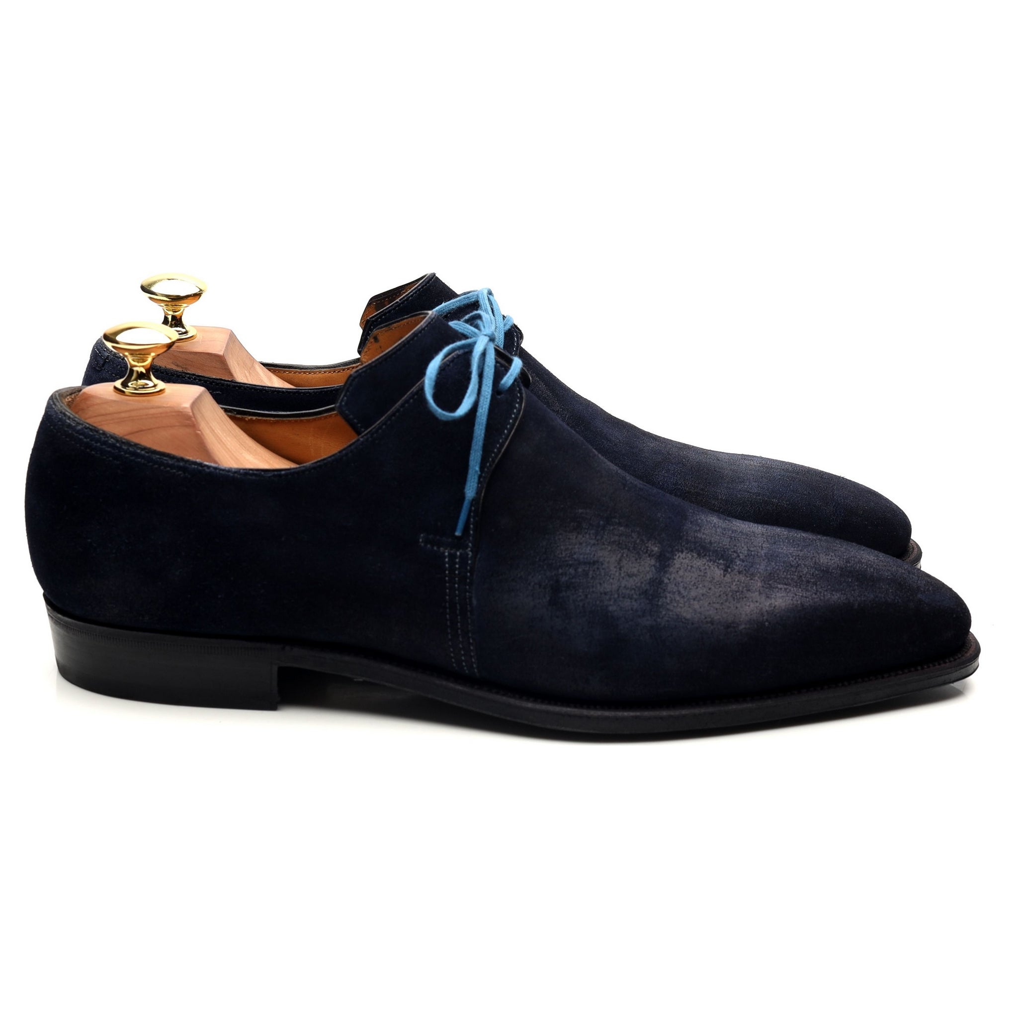 Corthay Arca derbys daim bleu marine UK 8