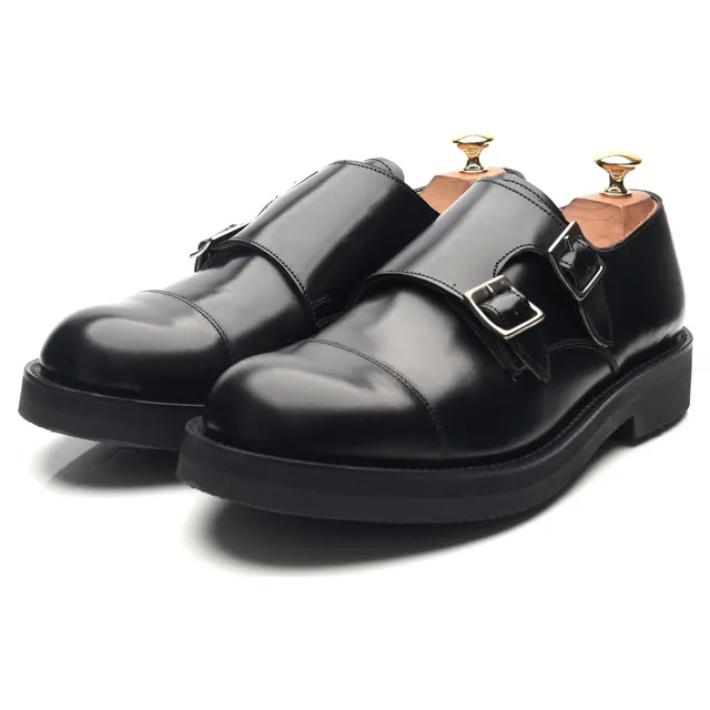 Grenson Diggery derbies moine cuir noir UK 9 semelle gomme