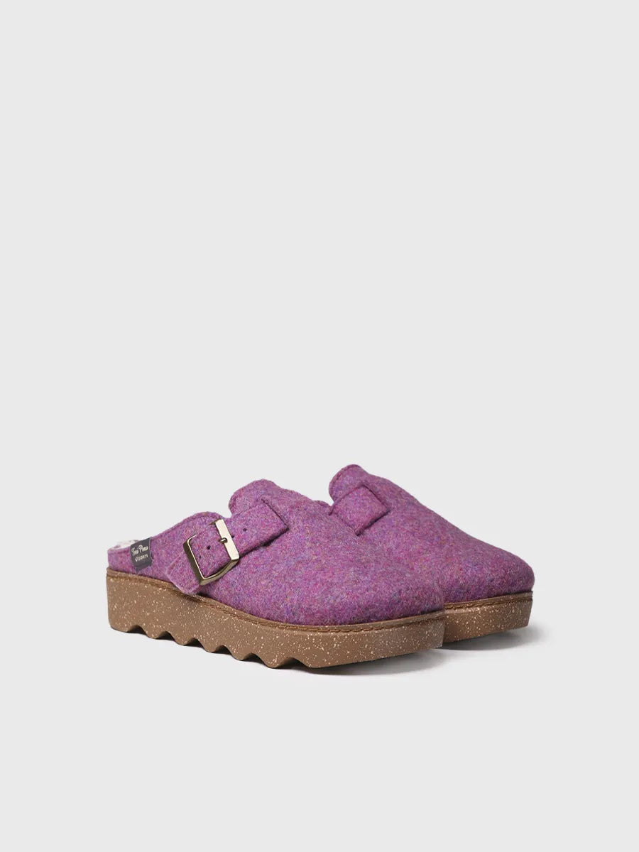 Toni Pons Jaelle-FR mule feutre recycle violet boucle