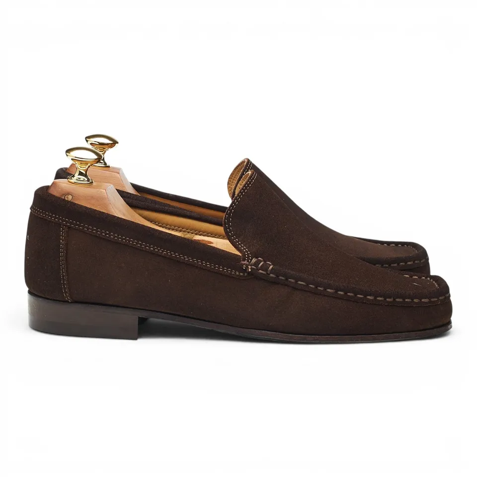 Shipton & Heneage Bari mocassins daim marron 6
