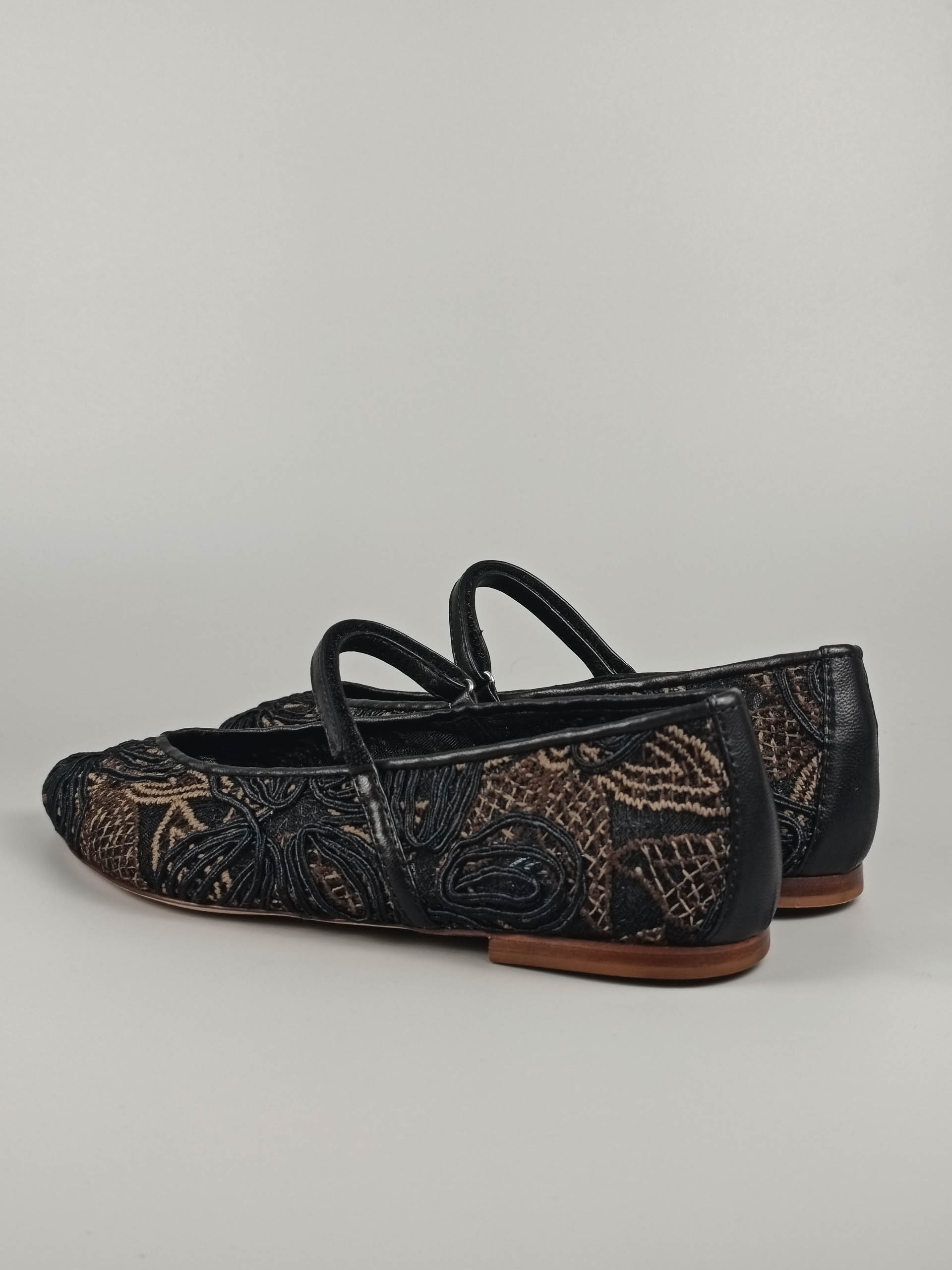 Lorena Paggi Margota ballerines tissu noir